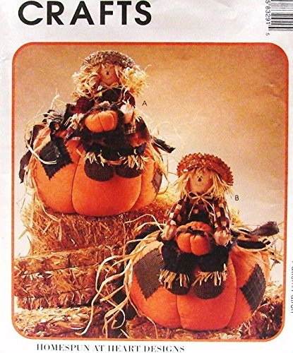 1996 McCalls 8329 Scarecrow & Pumpkin CRAFT SEWING PATTERN Halloween CRAFT supply:just-a-gramma