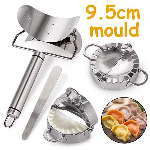 4 Pieces 95 cm Stainless Steel Dumplings Maker 1 Dumpling Skin Maker 2 Dumpling molds1 Stuffing Spoon1pc Stuffing Spoon Chinese Dumpling Cutter Pie Ravioli Empanadas Press Mold 37 Inch 4 Pieces 95 cm Stainless Steel Dumplings Maker 1 Dumpling Skin Maker 2 Dumpling molds1 Stuffing Spoon1pc Stuffing Spoon Chinese Dumpling Cutter Pie Ravioli Empanadas Press Mold 37 Inch