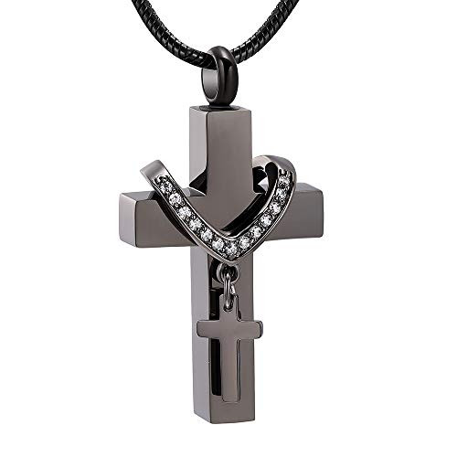 Stainless Steel Cross Memorial Cremation Ashes Urn Pendant Necklace Keepsake Jewelry Urn Stainless Steel Cross Memorial Cremation Ashes Urn Pendant Necklace Keepsake Jewelry Urn