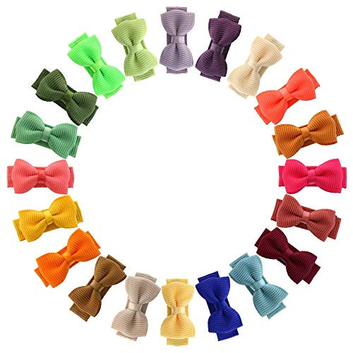 Baby Girl Hair Bow Clips for Newborns Infants Non Slip Fine Hair Tiny Barrettes Baby Girl Hair Bow Clips for Newborns Infants Non Slip Fine Hair Tiny Barrettes