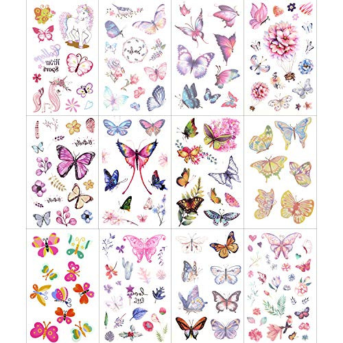 Konsait Kids Tattoos Butterfly Temporary Tattoos Sticker for Girls Children s Birthday Party Bag Filler Gift Idea Party Favors 154 Pcs Kids Unicorn Butterfly Flower Girls Tattoos Konsait Kids Tattoos Butterfly Temporary Tattoos Sticker for Girls Children s Birthday Party Bag Filler Gift Idea Party Favors 154 Pcs Kids Unicorn Butterfly Flower Girls Tattoos