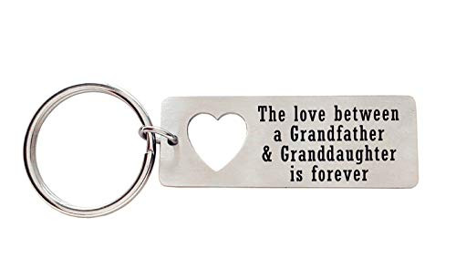 Grandfather Granddaughter Keychain The Love Between Grandfather and Granddaughter is Forever Grandpa Granddaughter Gifts Grandfather Granddaughter Keychain The Love Between Grandfather and Granddaughter is Forever Grandpa Granddaughter Gifts