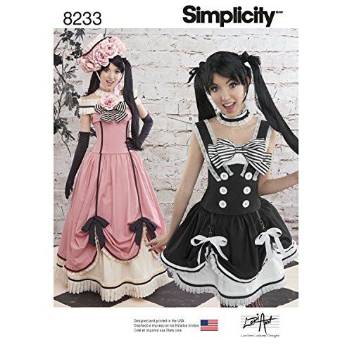 Simplicity Creative Patterns Simplicity Pattern 8233 Misses' Cosplay Costumes Size: R5 (14-16-18-20-22)