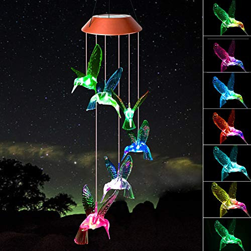 JOBOSI Hummingbird Solar Wind Chimes Wind Chimes Garden Decor Gifts for mom Gifts for Grandma Garden Gifts Solar Wind Chimes Birthday Gifts JOBOSI Hummingbird Solar Wind Chimes Wind Chimes Garden Decor Gifts for mom Gifts for Grandma Garden Gifts Solar Wind Chimes Birthday Gifts