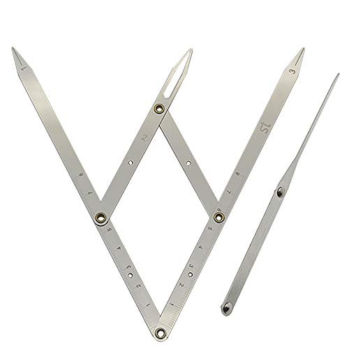 KAMILLEE Eyebrow Stencil Ruler Stainless Steel Eyebrow Ruler Tattoo Ruler with Flexible Removable Reusable for Eyebrow Makeup Caliper Measure Stencil Shaper Ruler Golden Ratio Stencil