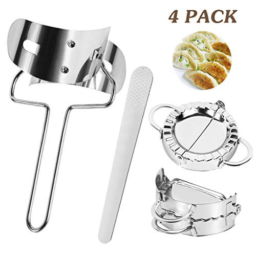 4 Pieces 95 cm Stainless Steel Dumplings Maker 2 Dumpling Skin Maker 2 Dumpling molds 1 Stuffing Spoon Chinese Dumpling Cutter Pie Ravioli Empanadas Press Mold Kitchen Accessories 4 Pieces 95 cm Stainless Steel Dumplings Maker 2 Dumpling Skin Maker 2 Dumpling molds 1 Stuffing Spoon Chinese Dumpling Cutter Pie Ravioli Empanadas Press Mold Kitchen Accessories