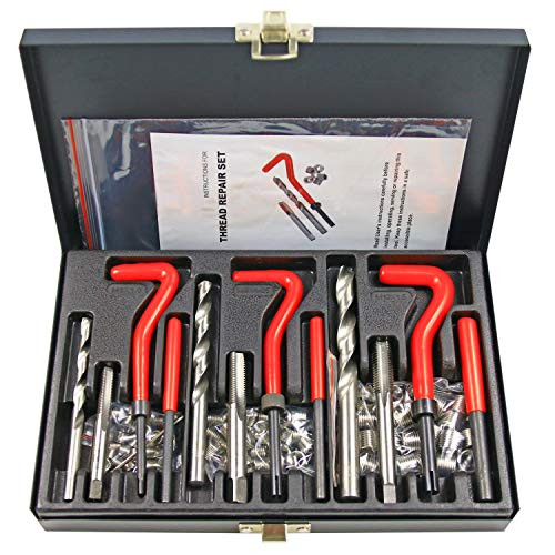 Highking Tool 88 pcs Stripped Thread Rethread Recoil Repair Kit Metric M6 M8 M10