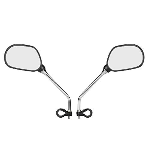 Yizhet Bike Mirror 1 Pair Bicycle Rearview Mirrors Mountain Bike Handlebar Mirror Adjustable Rotatable Handlebar Glass Mirror Safe 360 Rotation Rearview Mirror Mountain Bike Motorcycle