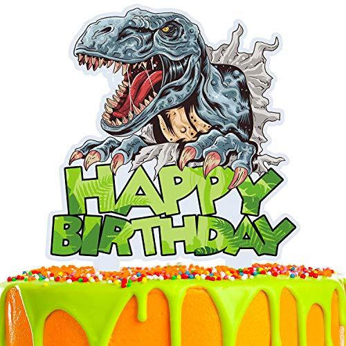 Dinosaur Cake Topper Happy Birthday Dino Jungle Jurassic Theme Acrylic Decor Picks for Baby Shower Birthday Party Decorations Supplies Dinosaur Cake Topper Happy Birthday Dino Jungle Jurassic Theme Acrylic Decor Picks for Baby Shower Birthday Party Decorations Supplies