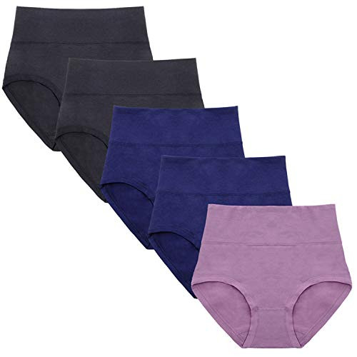Anktry Ladies Comfort Cotton Underwear 5 Pack High Waist Briefs Tummy Control Stretch Panties Underpants for Women  Multicoloured 5 XX Large Anktry Ladies Comfort Cotton Underwear 5 Pack High Waist Briefs Tummy Control Stretch Panties Underpants for Women  Multicoloured 5 XX Large