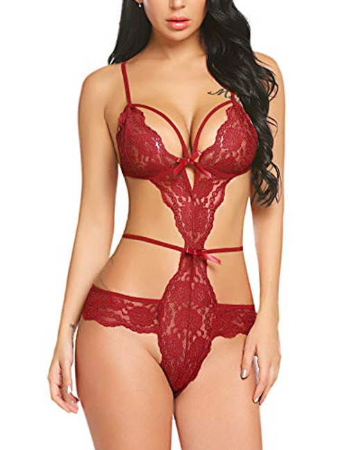 Avidlove Lingerie for Women Lace Teddy Bodysuit Strappy Lingerie One Piece Babydoll Avidlove Lingerie for Women Lace Teddy Bodysuit Strappy Lingerie One Piece Babydoll