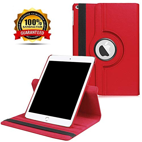 New iPad Case for 2019 iPad 102 inch for iPad 7th Generation360 Degree Rotating Stand Smart Cover with Auto Sleep Wake for New iPad 102  2019 Tablet?Red?