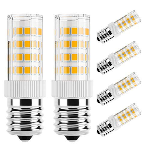 DiCUNO E17 LED BulbAppliance Bulbs Microwave Oven Stovetop Light 4W 400lm Warm White 3000k Non dimmable 40w Equivalent Replacement Incandescent Bulb 6 Pack
