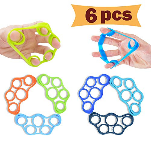Hand Grip Strengthener Finger Exerciser Grip Strength Trainer 6 PCS New MaterialForearm Grip Workout Finger Stretcher Relieve Wrist Pain Carpal Tunnel Finger Exerciser Hand Grip Strengthener Finger Exerciser Grip Strength Trainer 6 PCS New MaterialForearm Grip Workout Finger Stretcher Relieve Wrist Pain Carpal Tunnel Finger Exerciser