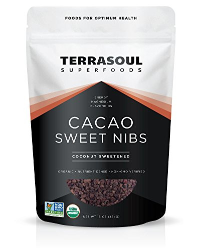 Terrasoul Superfoods Organic Sweet Cacao Nibs 1 Pound