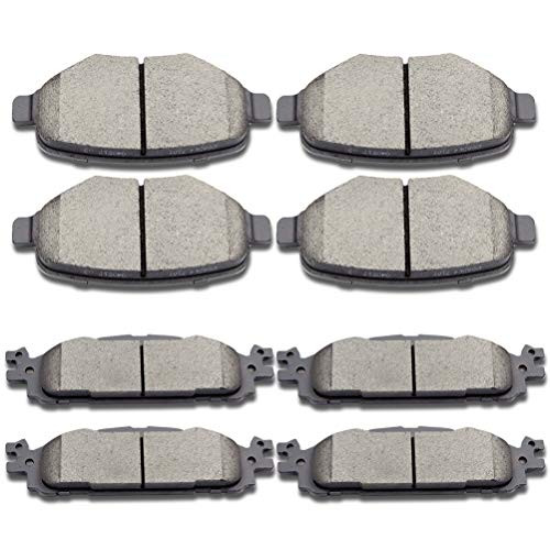 SCITOO Brake Pads Kits Front Rear Set fit 2011 2016 for Ford Explorer2009 2014 for Ford Flex2010 2012 for Ford Taurus2009 2012 for Lincoln MKS2010 2014 for Lincoln MKT