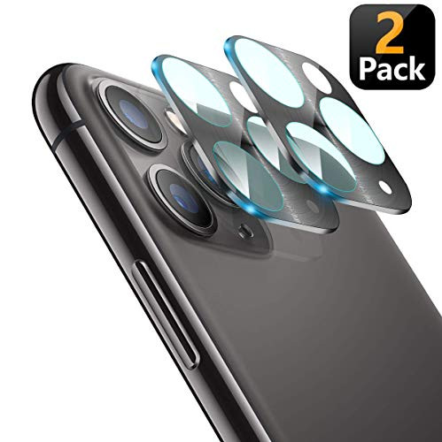 Screen Protector Camera Lens for iPhone 11 Pro Max 65   iPhone 11 Pro 58  Clear Tempered Glass Ultra Thin High Definition Transparent Anti Scratch Fingerprint Camera Lens Protector  2 Pack    Black