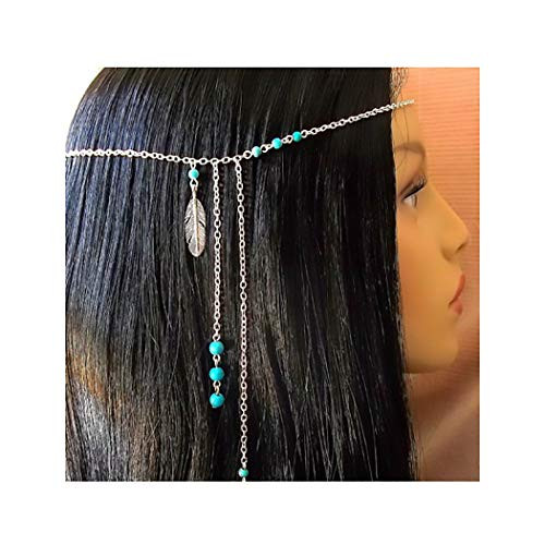 Campsis Gold Festival Turquoise Head Chain Gyspy Tassel Headpiece Hair Accessories Jewelry for Women and Girls Campsis Gold Festival Turquoise Head Chain Gyspy Tassel Headpiece Hair Accessories Jewelry for Women and Girls
