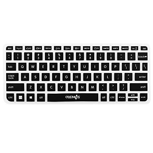 CM Ultra Thin Silicone Soft Keyboard Cover Skin Compatible with Logitech Wireless Touch Keyboard K400 Plus  Not for Old Version K400   K400r   Black