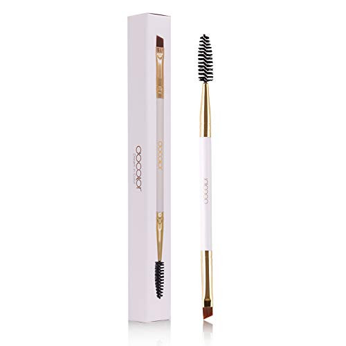 Docolor Duo Eyebrow BrushProfessional Angled Eye Brow Brush and Spoolie Brush