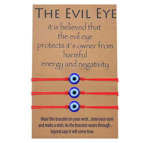 MANVEN Evil Eye Kabbalah Red String Bracelets Protection Nazar Wish Good Luck Bracelet for Women Men Teens Girls MANVEN Evil Eye Kabbalah Red String Bracelets Protection Nazar Wish Good Luck Bracelet for Women Men Teens Girls