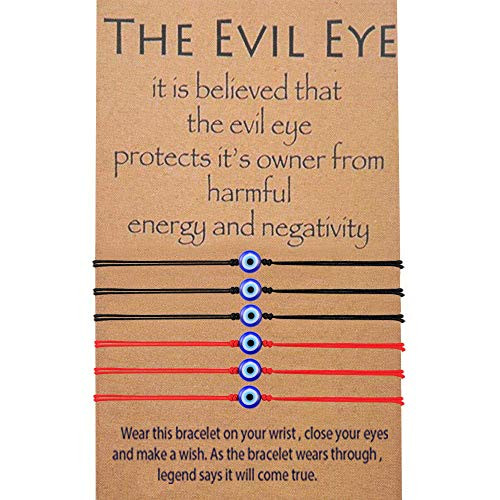 MANVEN Evil Eye Bracelet Nazar Kabbalah Red Protection Bff Friendship Ojo Turco Good Luck String Bracelets for Women Men MANVEN Evil Eye Bracelet Nazar Kabbalah Red Protection Bff Friendship Ojo Turco Good Luck String Bracelets for Women Men