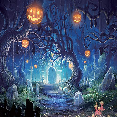 SJOLOON Halloween Backdrops for Photography Halloween Photo Backdrop Halloween Party Decorations Vinyl Background Photography Studio Props 9536 8x8FT