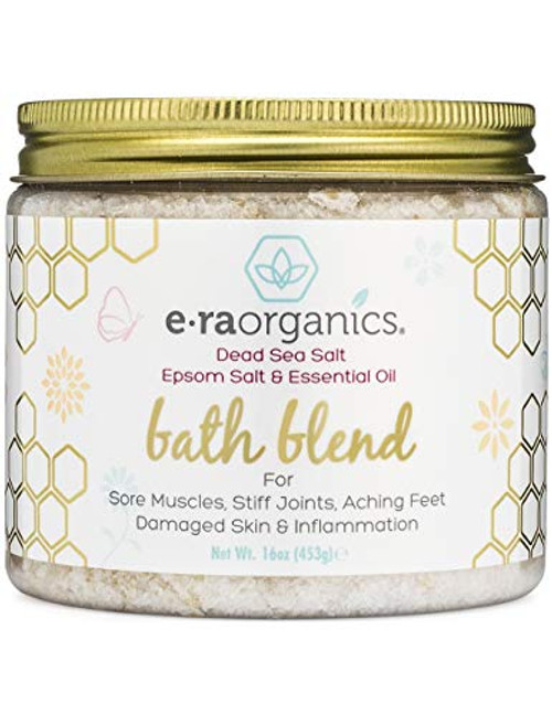 Relaxing Bath Salts   Essential Oils  Extra Soothing Spa Quality Epsom Salt Dead Sea Salt   Essential Oil Blend for Sore Muscles Swollen Feet Sitz Bath for Hemorrhoids   More Era Organics