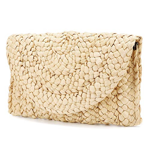 Straw Clutch Purse JOSEKO Women Straw Envelope Bag Wallet Summer Beach Handbag Beach Clutch Purse wicker purse