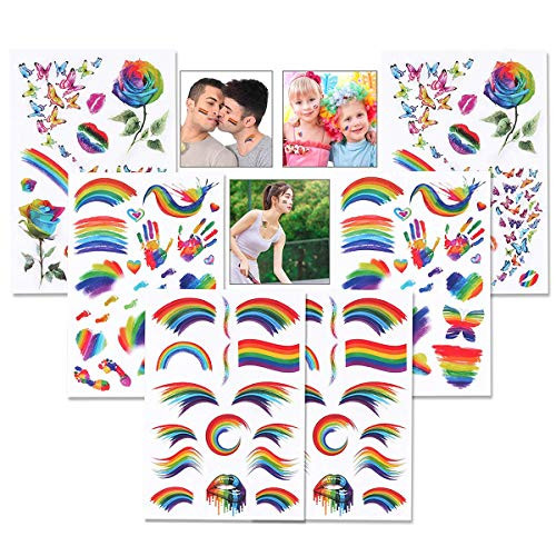 Rainbow Temporary Tattoos Kissbuty 6 Sheets Waterproof Rainbow Flag Tattoo Stickers Pride Tattoos for Pride Equality Parades and Celebrations Rainbow Temporary Tattoos Kissbuty 6 Sheets Waterproof Rainbow Flag Tattoo Stickers Pride Tattoos for Pride Equality Parades and Celebrations