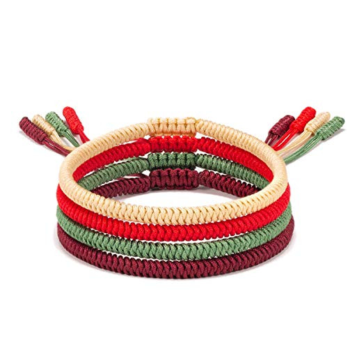 ASEWIHA Handmade Tibetan Lucky Red String Bracelets Braided Woven Protection Bracelets for Men Women