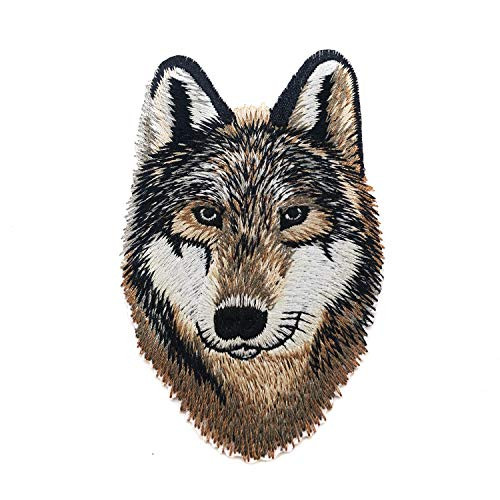 Riverbyland Iron On Patches Embroidered Wolf Pack of 3