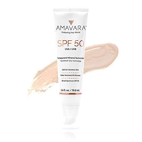 Amavara Tinted Mineral Sunscreen SPF 50 24oz   Zinc Oxide Reef Safe Vegan Broad Spectrum Safe for Sensitive Skin  1 Count
