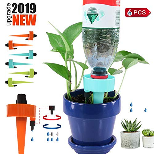 DORARA Plant Self Watering Spikes System Slow Release Control Valve Switch Automatic Vacation Plant Irrigation Watering Drip DevicesSelf Irrigation Watering Drip DevicesAnti Tilt Anti Fall Design DORARA Plant Self Watering Spikes System Slow Release Control Valve Switch Automatic Vacation Plant Irrigation Watering Drip DevicesSelf Irrigation Watering Drip DevicesAnti Tilt Anti Fall Design