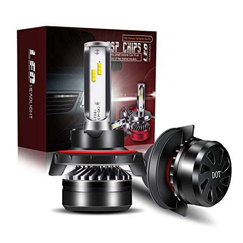 TURBOSII 9008 H13 LED Headlight Bulbs 60W 6000LM Super Bright LED Headlights Conversion Kit 6000K Cool White IP68 Waterproof PairBlack TURBOSII 9008 H13 LED Headlight Bulbs 60W 6000LM Super Bright LED Headlights Conversion Kit 6000K Cool White IP68 Waterproof PairBlack