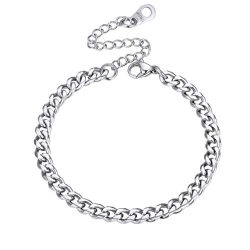 PROSTEEL Chain Bracelets for Women Stainless Steel Cuban Link Bangle Gift Men Womens Jewelry Adjustable Girls Chain Bracelet PROSTEEL Chain Bracelets for Women Stainless Steel Cuban Link Bangle Gift Men Womens Jewelry Adjustable Girls Chain Bracelet