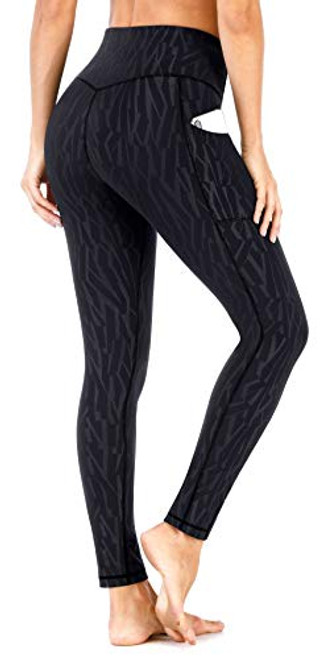 Heathyoga Womens Printed Leggings with Pockets High Waisted Printed Yoga Pants with Pockets Workout Leggings Running Tights