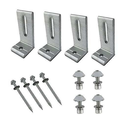 Smarkey Solar Panel Mounting L Bracket 4 Units for RV Boat Off Grid Roof Support 10w 20w 50w 80w 100W Solar Panel