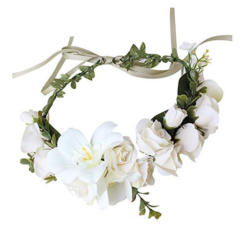 Handmade Adjustable Flower Wreath Headband Halo Floral Crown Garland Headpiece Wedding Festival Party