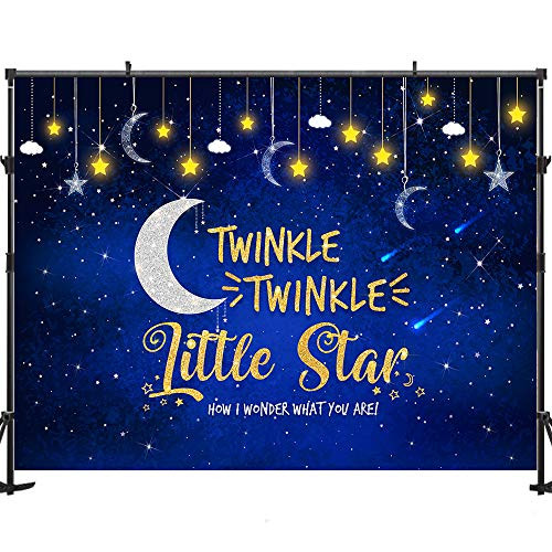 Allenjoy 7x5ft Twinkle Twinkle Little Star Backdrop Twinkle Backdrop Shinning Star Backdrop for Photography Twinkle Star Party Decorations Baby Shower Backdrop Party Studio Props