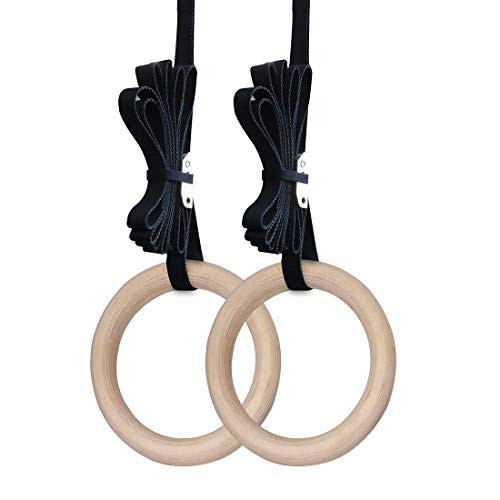 FORLRFIT Wooden Gymnastic RingsOlympic Gym Rings with Heavy Duty Adjustable Straps for GymCross TrainingStrength TrainingPull Ups and Dips FORLRFIT Wooden Gymnastic RingsOlympic Gym Rings with Heavy Duty Adjustable Straps for GymCross TrainingStrength TrainingPull Ups and Dips