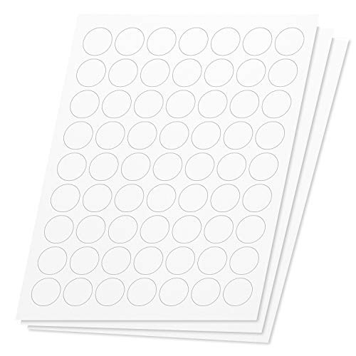 OfficeSmartLabels Round Circle Dot 1 inch Diameter Stickers Labels for Laser   Inkjet Printers 1 Inch 63 per Sheet White 630 Labels 10 Sheets