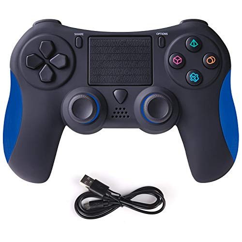 PS4 ControllerWireless Gaming Controller PS4 Double Vibration Game Controller with Touch Pad High Precison Joystick for Playstation 4 PC and 35mm Earphone Jack  Blue