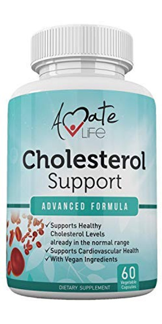 Lower Cholesterol Beta Sitosterol Supplement Plant Sterols Support Heart Health and Cardiovascular System Vegan 60 caps for Men and Women by Amate Life