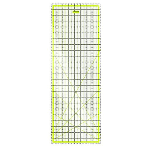ARTEZA Quilting Ruler Laser Cut Acrylic Quilters Ruler with Patented Double Colored Grid Lines for Easy Precision Cutting 85 Wide x 24 Long for Quilting Sewing Crafts Black Lime Green ARTEZA Quilting Ruler Laser Cut Acrylic Quilters Ruler with Patented Double Colored Grid Lines for Easy Precision Cutting 85 Wide x 24 Long for Quilting Sewing Crafts Black Lime Green