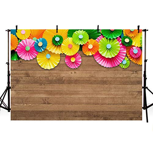 MEHOFOTO 7x5ft Mexican Festival Fiesta Theme Party Backdrop Cinco De Mayo Rustic Wood Photography Background Colorful Paper Flower Decoration Banner Background Photo Props for Cake Table Supplies MEHOFOTO 7x5ft Mexican Festival Fiesta Theme Party Backdrop Cinco De Mayo Rustic Wood Photography Background Colorful Paper Flower Decoration Banner Background Photo Props for Cake Table Supplies