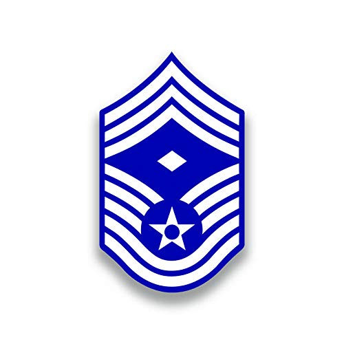 DHDM Designs USAF E9 1st SGT Chief Master Sergeant First Sergeant Air Force 5 Inch Rank 2 Pack Premium Quality Vinyl Decal Stickers   Laminated with UV Protective Laminate   PD3033