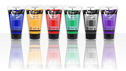 Sargent Art 23-0298 75ml Acrylic Tube Paints Assorted
