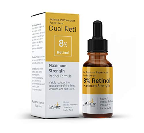 LaClaire 8  Retinol Complex Serum   Best Retinol Serum for Wrinkle Repair   Hyperpigmentation Treatment Vitamin A Serum Best Retinol Serum Retinol Serum Retinol super strength  30ml 1oz