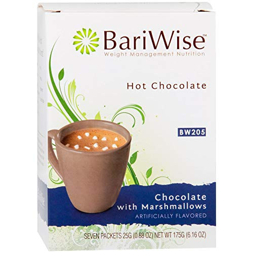BariWise High Protein Hot Cocoa   Instant Low Carb Low Calorie Hot Chocolate Mix with 15g Protein   Chocolate Marshmallows  7 Count